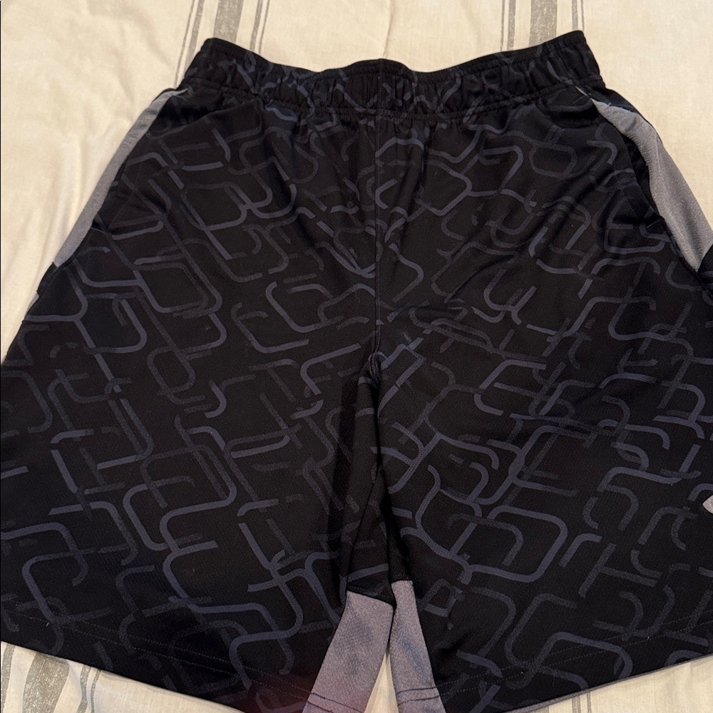 Under Armour Black Patterned Athletic Shorts
